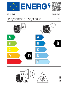 FULDA 315/80 R22.5 VARIOCONTROL 2 156/150K M+S 3PSF TL