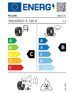 FULDA 385/65 R22.5 VARIOCONTROL 2 160K158L M+S 3PSF TL